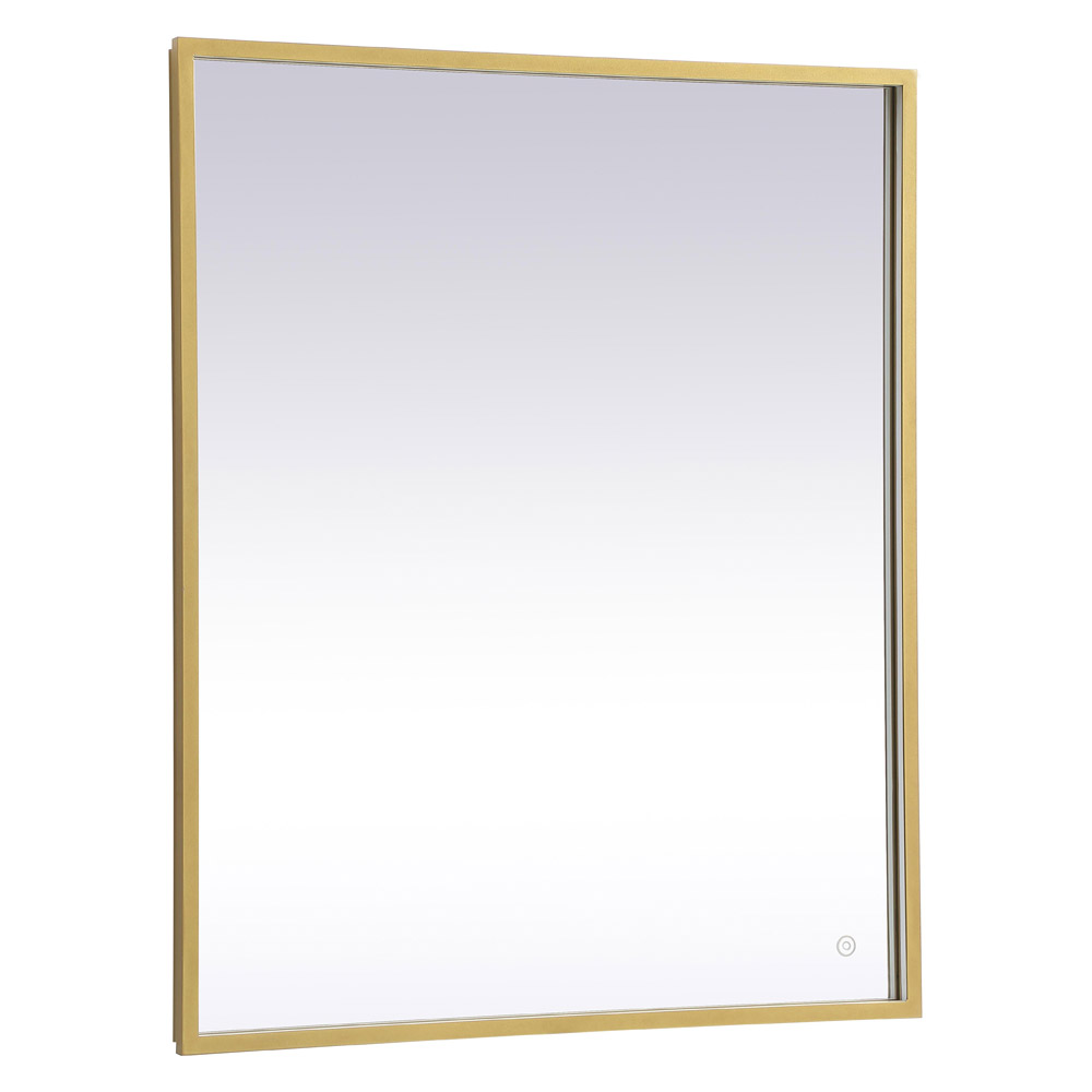 Elegant Wall Mirror - Brass, D 30", H 36" (MRE63036BR)