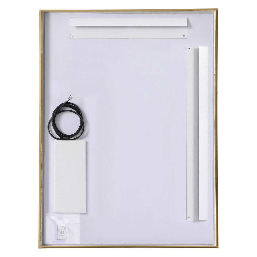 Elegant Wall Mirror - Brass, D 30", H 40" (MRE63040BR)