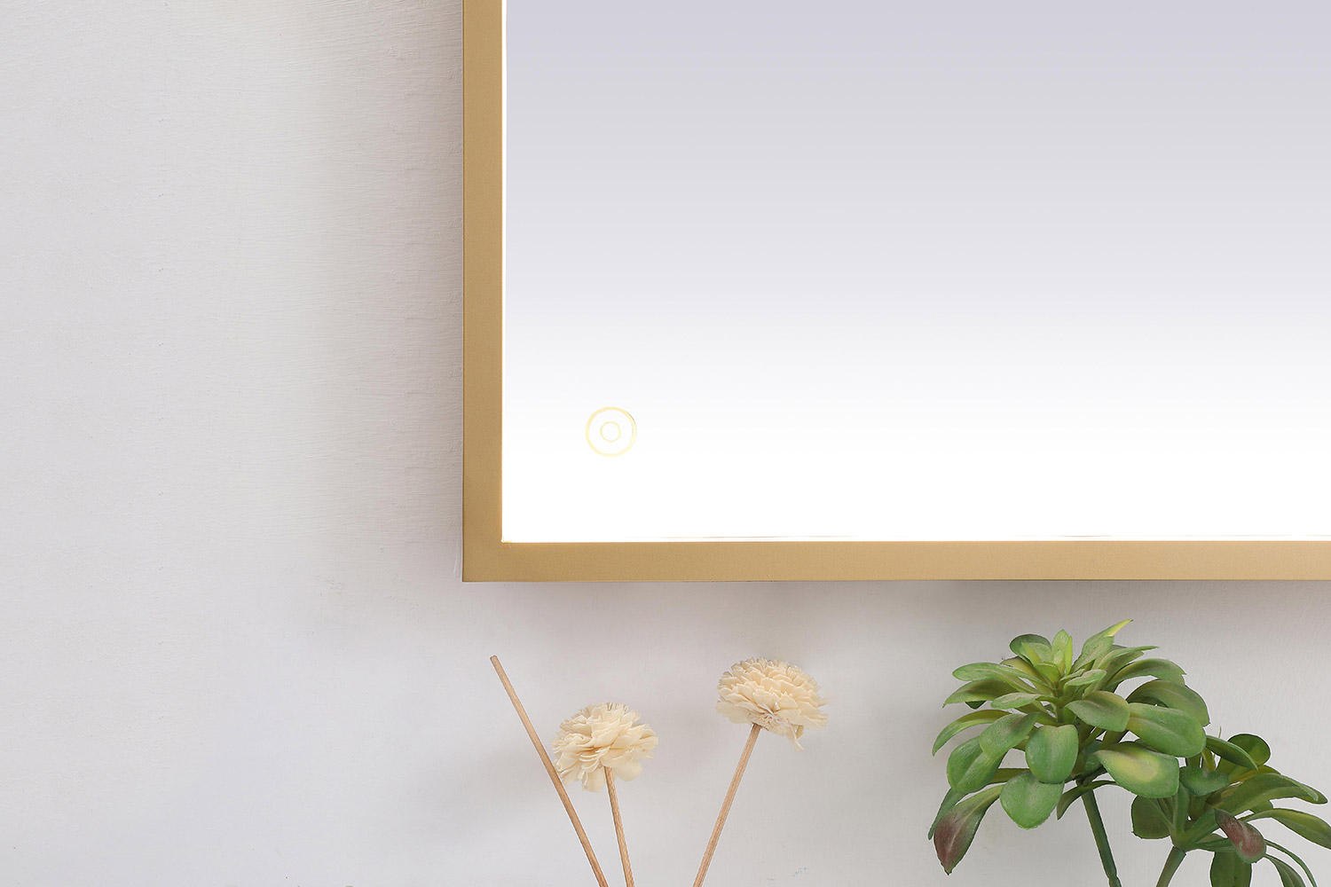 Elegant Wall Mirror - Brass, D 48", H 30" (MRE63048BR)