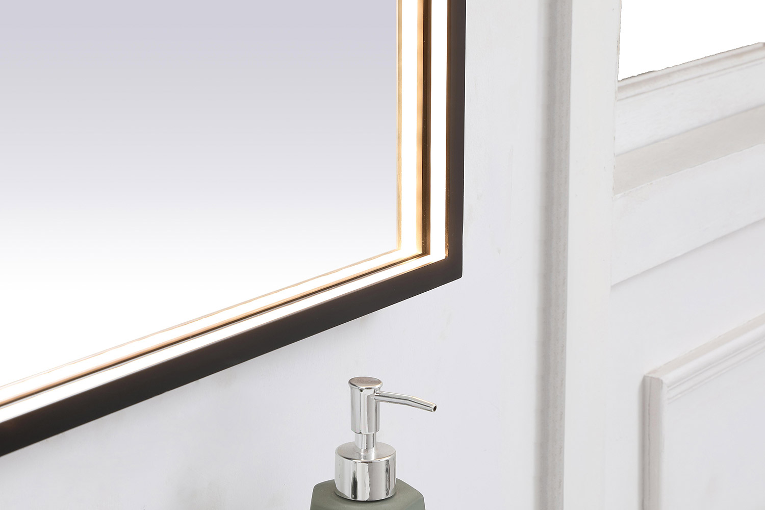 Elegant Wall Mirror - Black, D 72", H 30" (MRE63072BK)