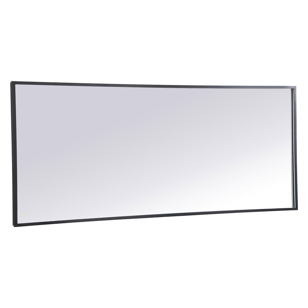 Elegant Wall Mirror - Black, D 72", H 30" (MRE63072BK)