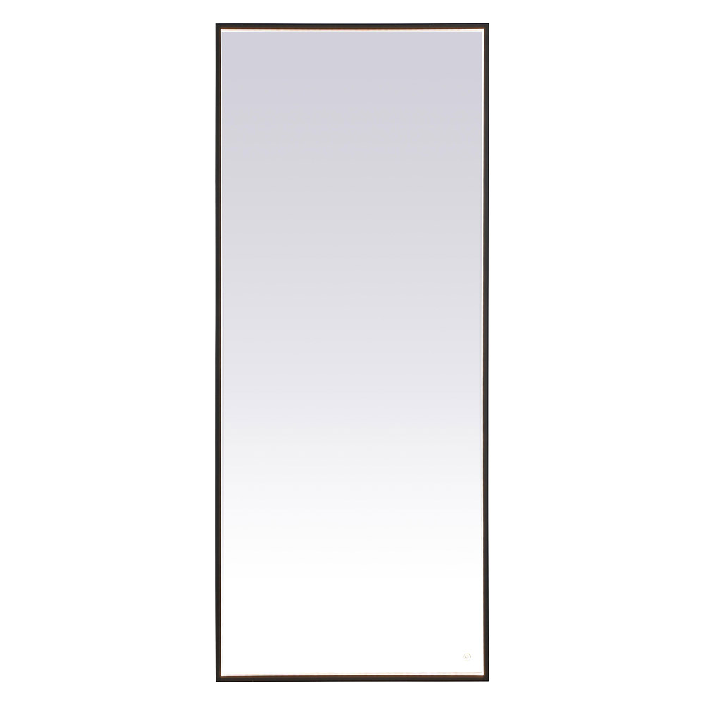 Elegant Wall Mirror - Black, D 72", H 30" (MRE63072BK)