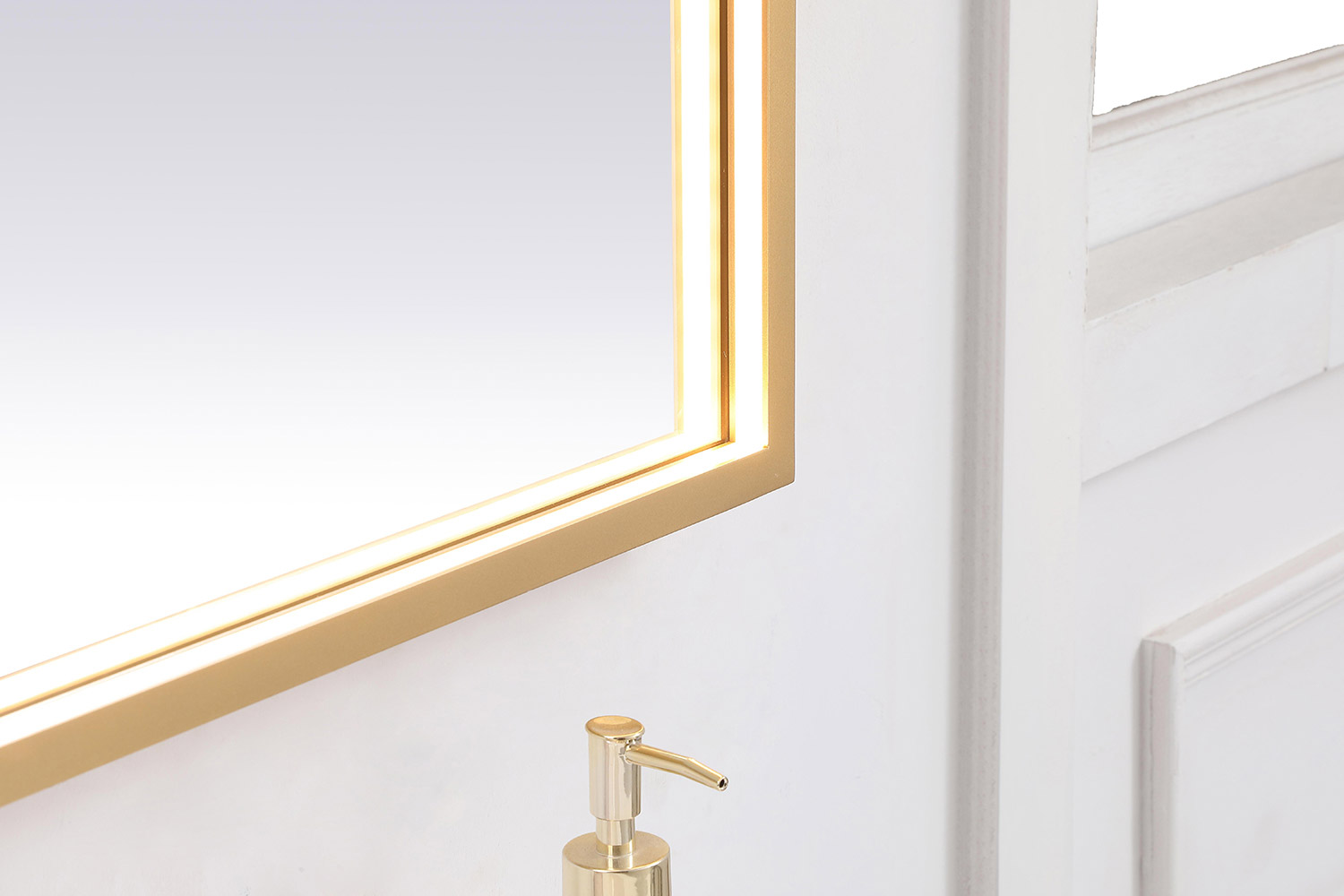 Elegant Wall Mirror - Brass, D 72", H 30" (MRE63072BR)