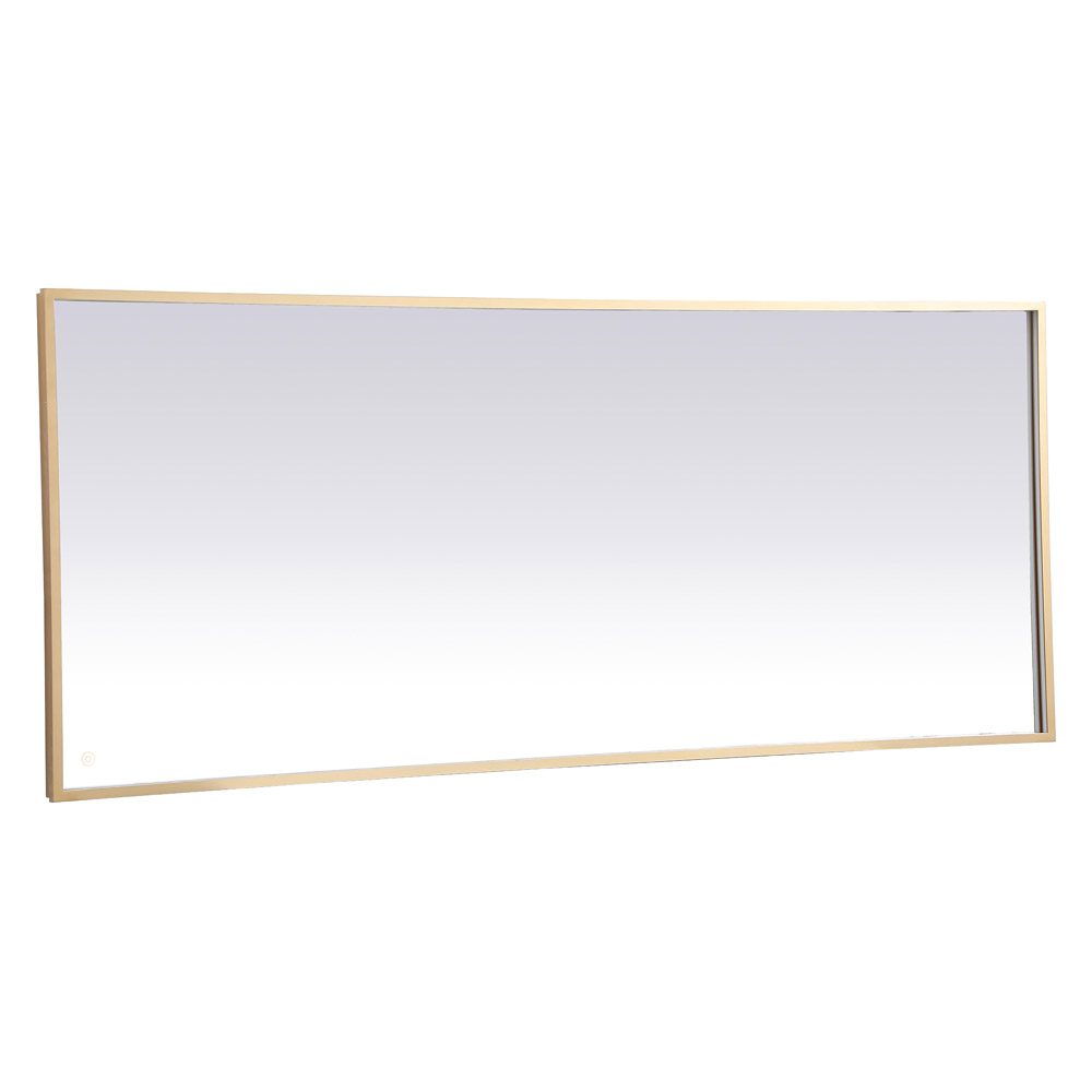 Elegant Wall Mirror - Brass, D 72", H 30" (MRE63072BR)