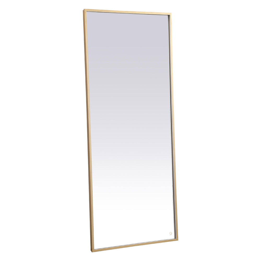 Elegant Wall Mirror - Brass, D 72", H 30" (MRE63072BR)