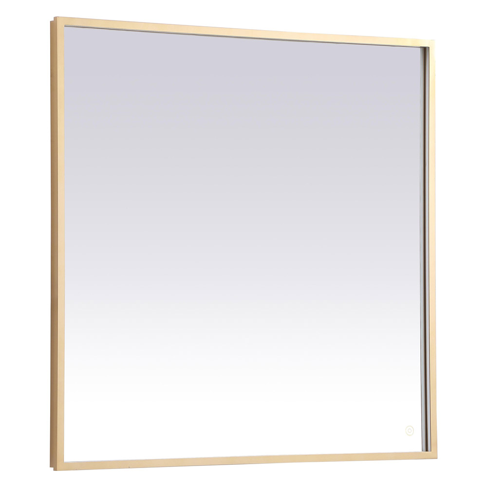 Elegant Wall Mirror - Brass, D 36", H 36" (MRE63636BR)