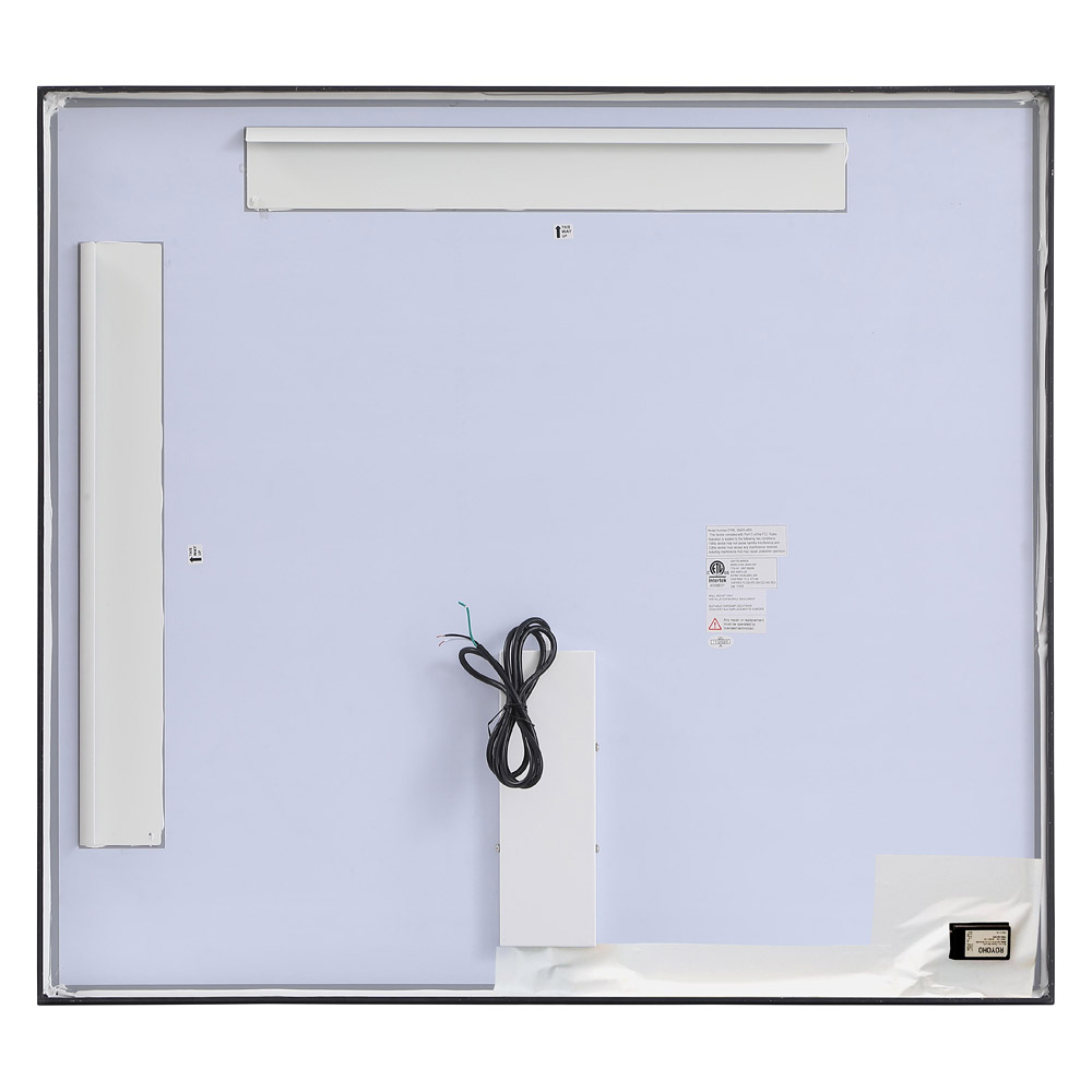 Elegant Wall Mirror - Black, D 40", H 36" (MRE63640BK)