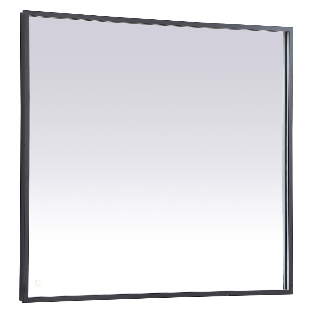 Elegant Wall Mirror - Black, D 40", H 36" (MRE63640BK)