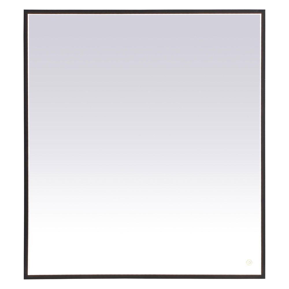 Elegant Wall Mirror - Black, D 40", H 36" (MRE63640BK)