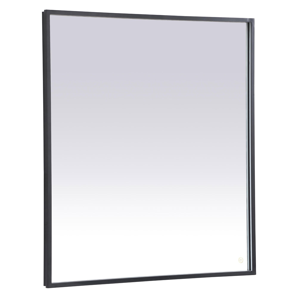 Elegant Wall Mirror - Black, D 40", H 36" (MRE63640BK)