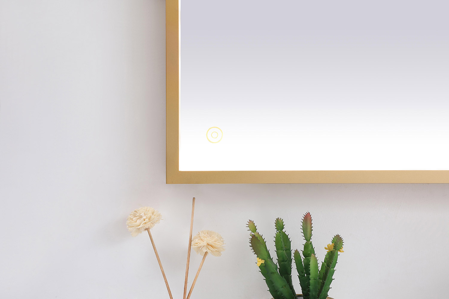 Elegant Wall Mirror - Brass, D 40", H 36" (MRE63640BR)