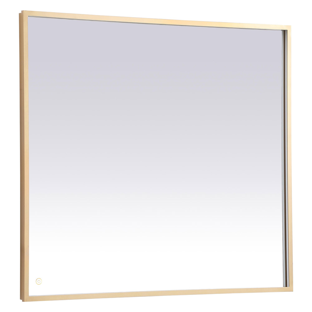 Elegant Wall Mirror - Brass, D 40", H 36" (MRE63640BR)