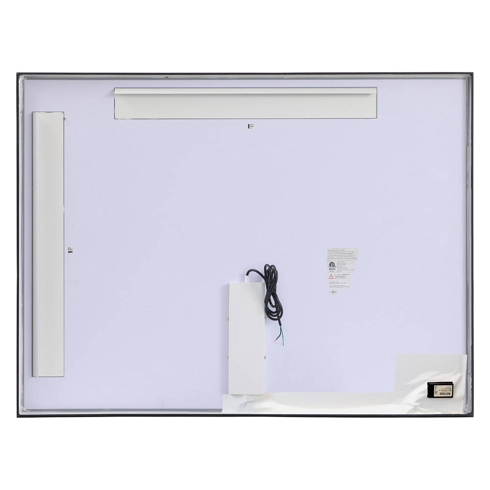 Elegant Wall Mirror - Black, D 48", H 36" (MRE63648BK)