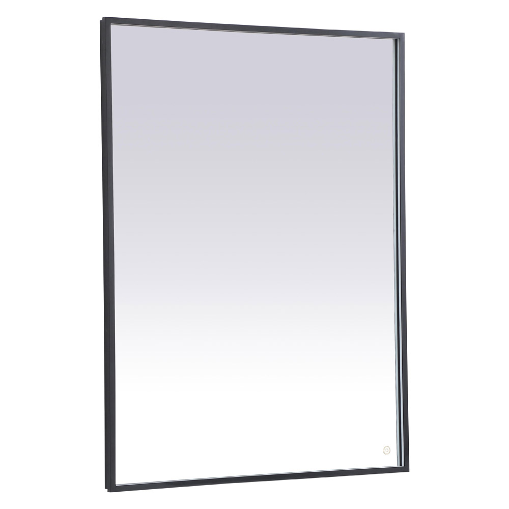 Elegant Wall Mirror - Black, D 48", H 36" (MRE63648BK)