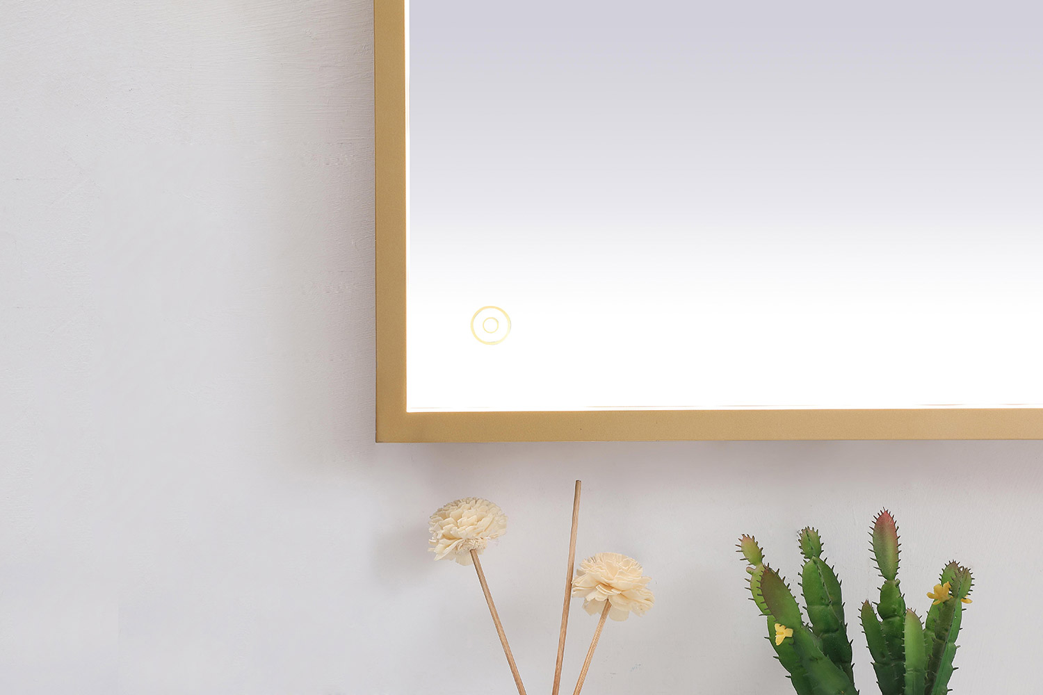 Elegant Wall Mirror - Brass, D 48", H 36" (MRE63648BR)