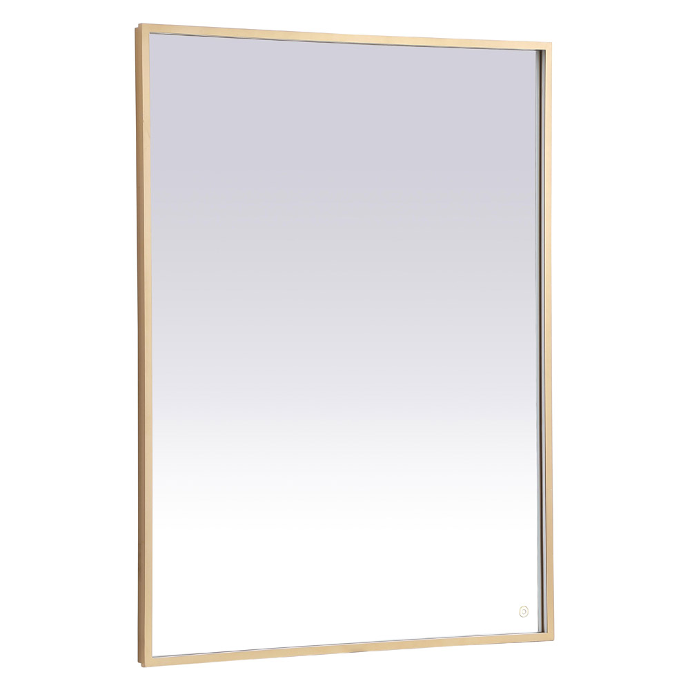 Elegant Wall Mirror - Brass, D 48", H 36" (MRE63648BR)