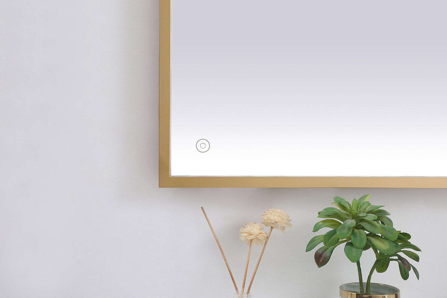 Elegant Wall Mirror - Brass, D 60", H 36" (MRE63660BR)