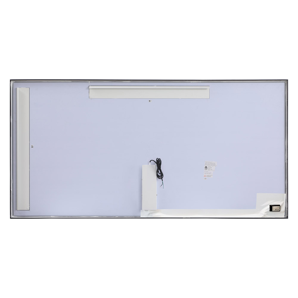 Elegant Wall Mirror - Black, D 72", H 36" (MRE63672BK)