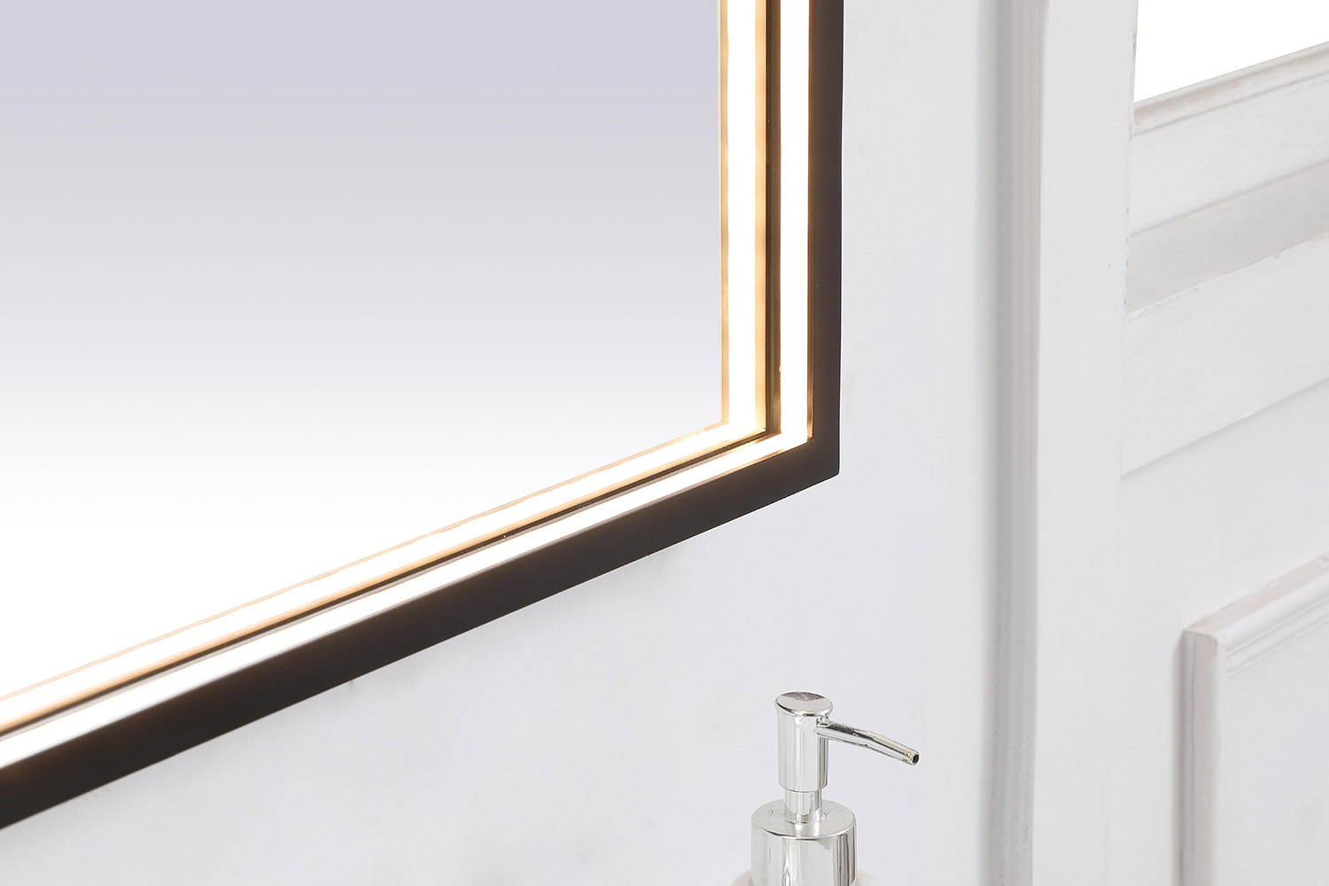 Elegant Wall Mirror - Black, D 72", H 36" (MRE63672BK)