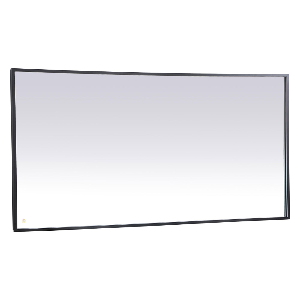 Elegant Wall Mirror - Black, D 72", H 36" (MRE63672BK)