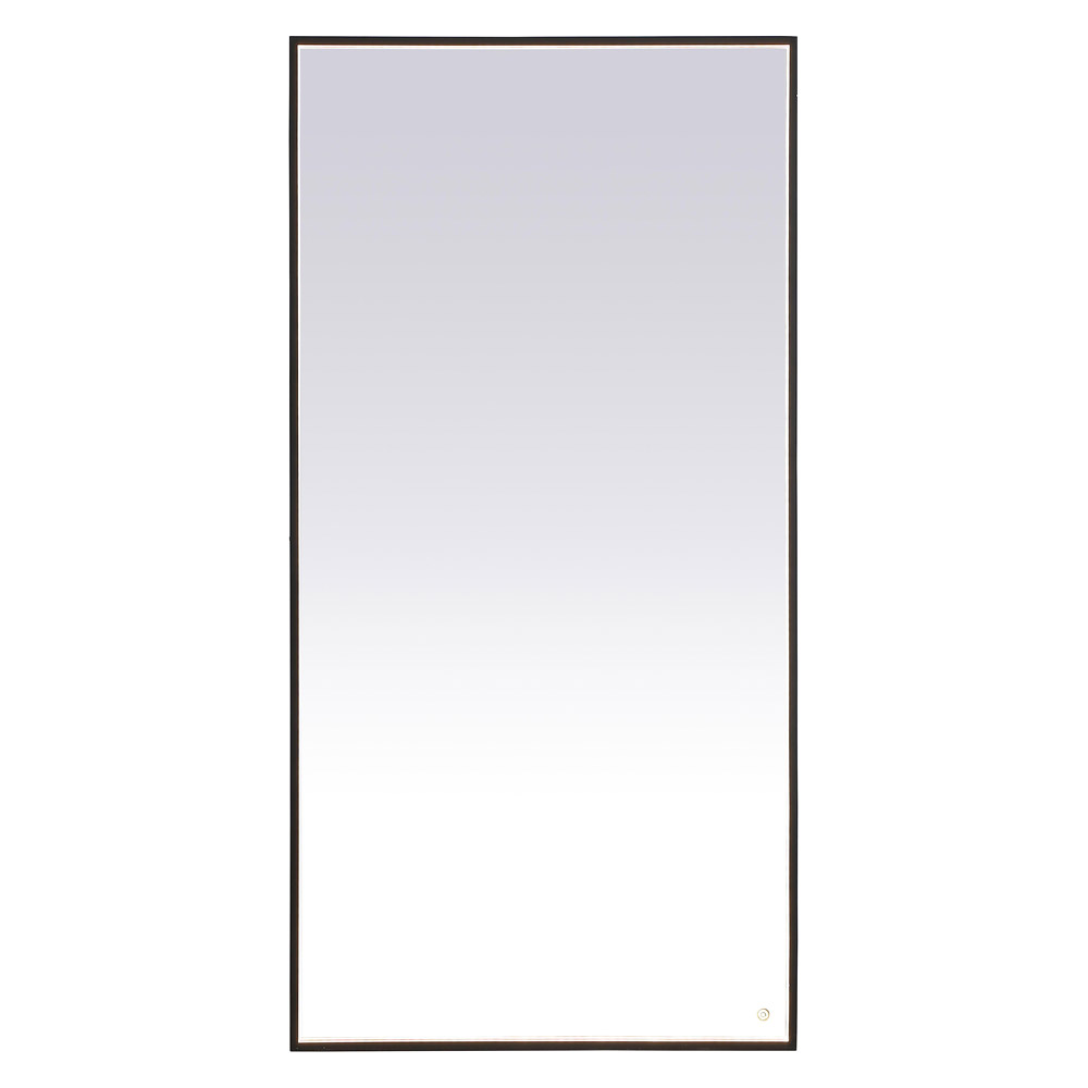 Elegant Wall Mirror - Black, D 72", H 36" (MRE63672BK)