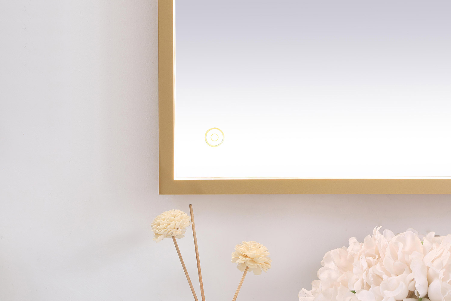 Elegant Wall Mirror - Brass, D 72", H 36" (MRE63672BR)