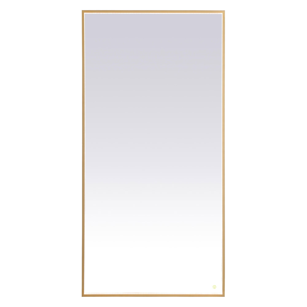 Elegant Wall Mirror - Brass, D 72", H 36" (MRE63672BR)