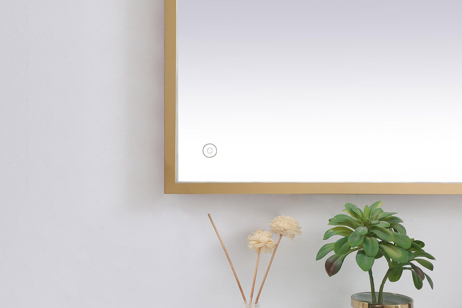 Elegant Wall Mirror - Brass, D 60", H 42" (MRE64260BR)