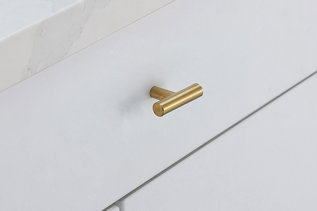 Elegant Quinn 1 Drawer Pull, Set of 10 - Brass (PL400-1-BR-10PK)