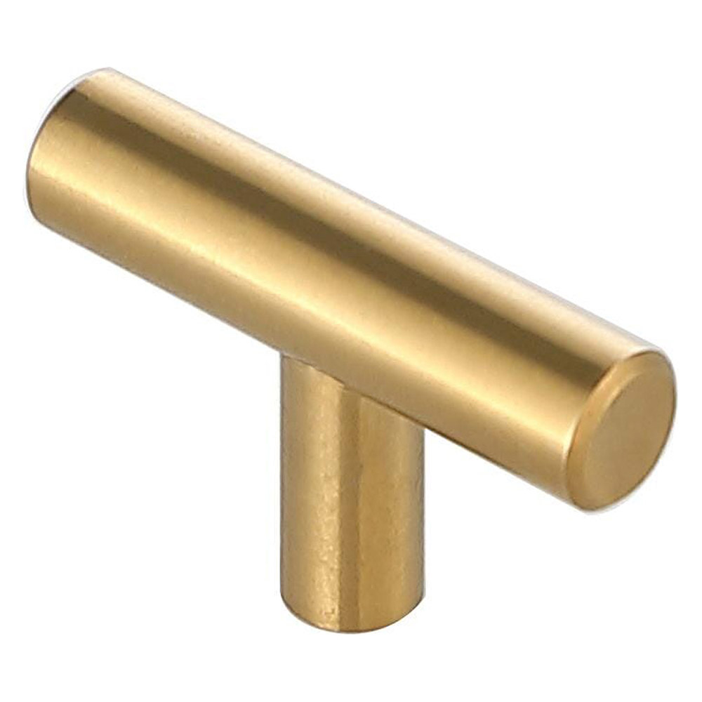 Elegant Quinn 1 Drawer Pull, Set of 10 - Brass (PL400-1-BR-10PK)