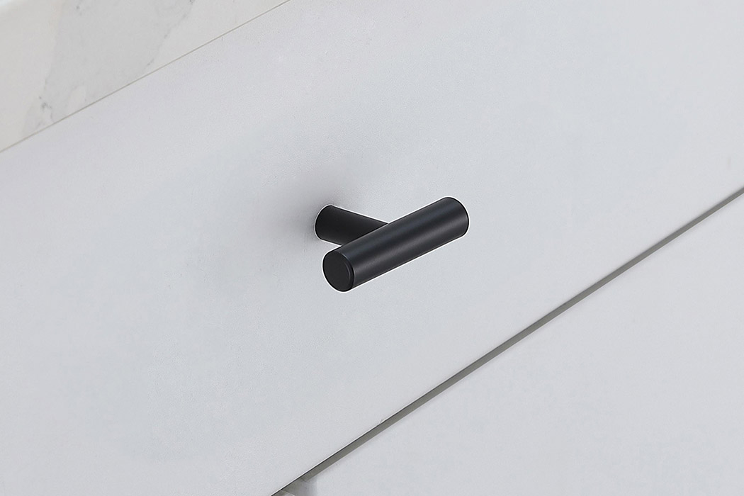 Elegant Quinn 1 Drawer Pull, Set of 10 - Matte Black (PL400-1-MB-10PK)