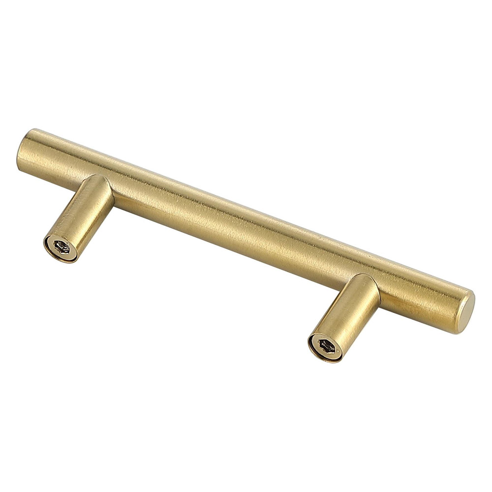 Elegant Quinn 3 Drawer Pull, Set of 10 - Brass, L 5" (PL400-3-BR-10PK)