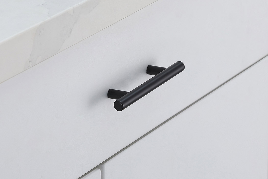 Elegant Quinn 3 Drawer Pull, Set of 10 - Matte Black, L 5" (PL400-3-MB-10PK)