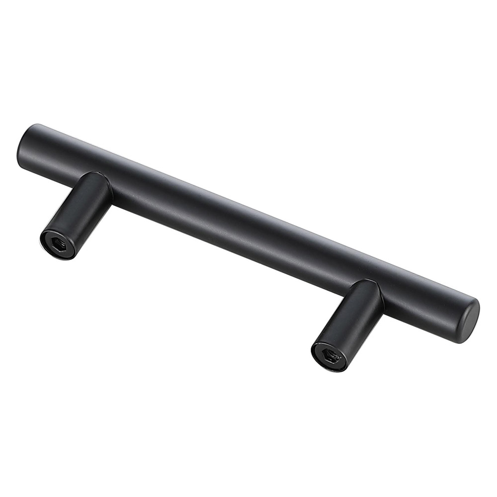 Elegant Quinn 3 Drawer Pull, Set of 10 - Matte Black, L 5" (PL400-3-MB-10PK)