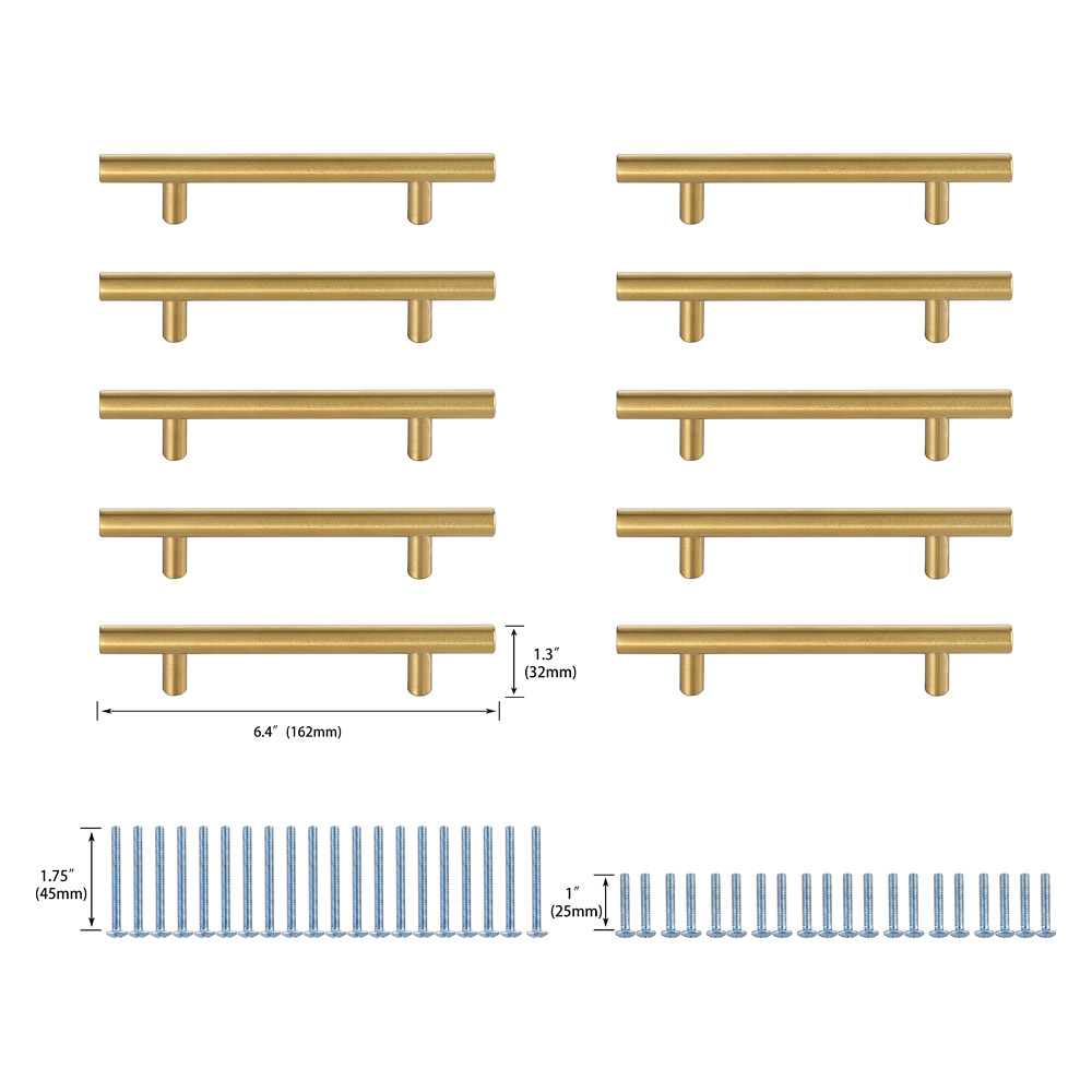 Elegant - Quinn 3 Drawer Pull, Set of 10 (PNT-PL400-3)