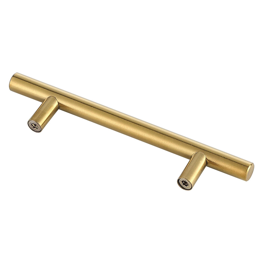 Elegant Quinn 3 Drawer Pull, Set of 10 - Brass, L 6.4" (PL400-4-BR-10PK)