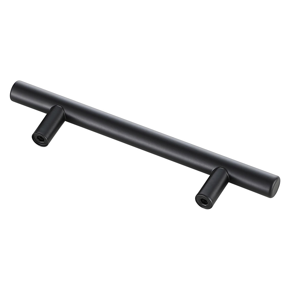 Elegant Quinn 3 Drawer Pull, Set of 10 - Matte Black, L 6.4" (PL400-4-MB-10PK)