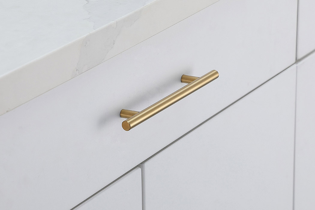 Elegant Quinn 3 Drawer Pull, Set of 10 - Brass, L 7.6" (PL400-5-BR-10PK)