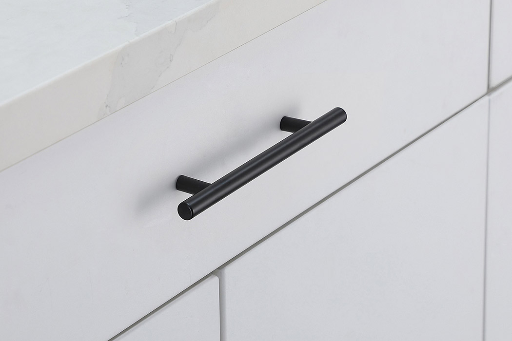 Elegant Quinn 3 Drawer Pull, Set of 10 - Matte Black, L 7.6" (PL400-5-MB-10PK)