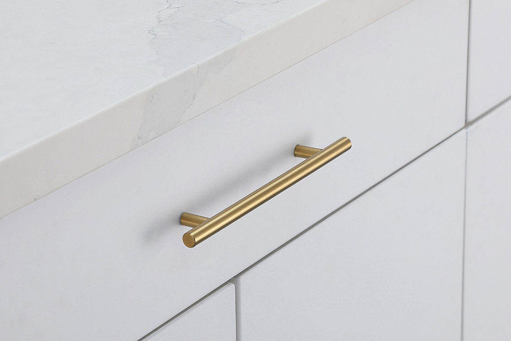 Elegant Quinn 3 Drawer Pull, Set of 10 - Brass, L 8.8" (PL400-6-BR-10PK)