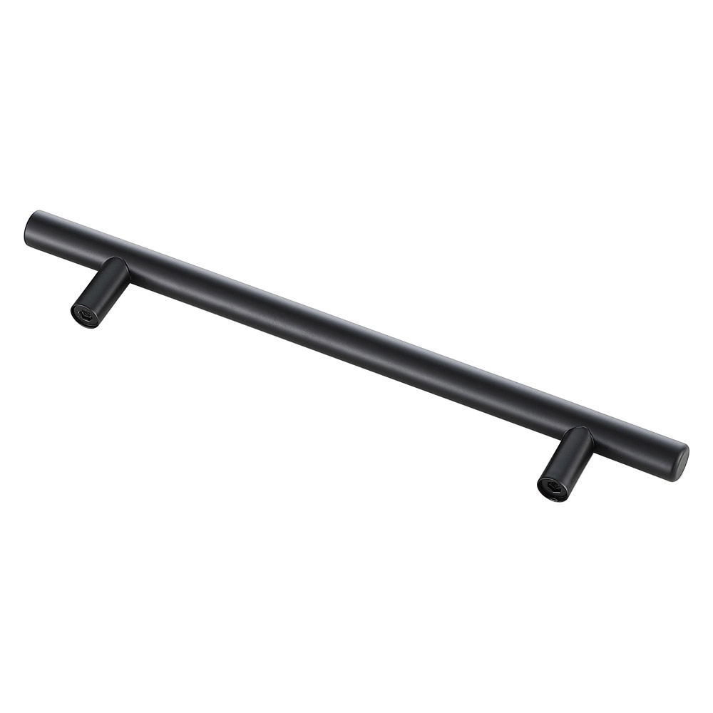 Elegant Quinn 3 Drawer Pull, Set of 10 - Matte Black, L 8.8" (PL400-6-MB-10PK)