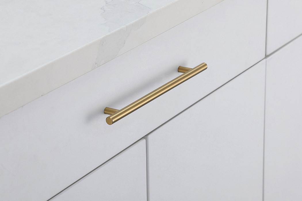 Elegant Quinn 3 Drawer Pull, Set of 10 - Brass, L 10.1" (PL400-7-BR-10PK)