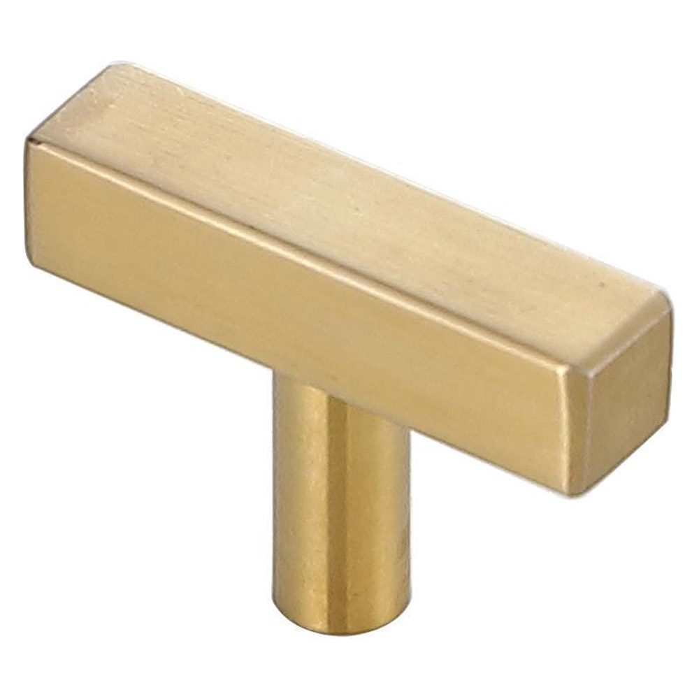 Elegant Quinn 1 Drawer Pull, Set of 10 - Brass (PL402-1-BR-10PK)