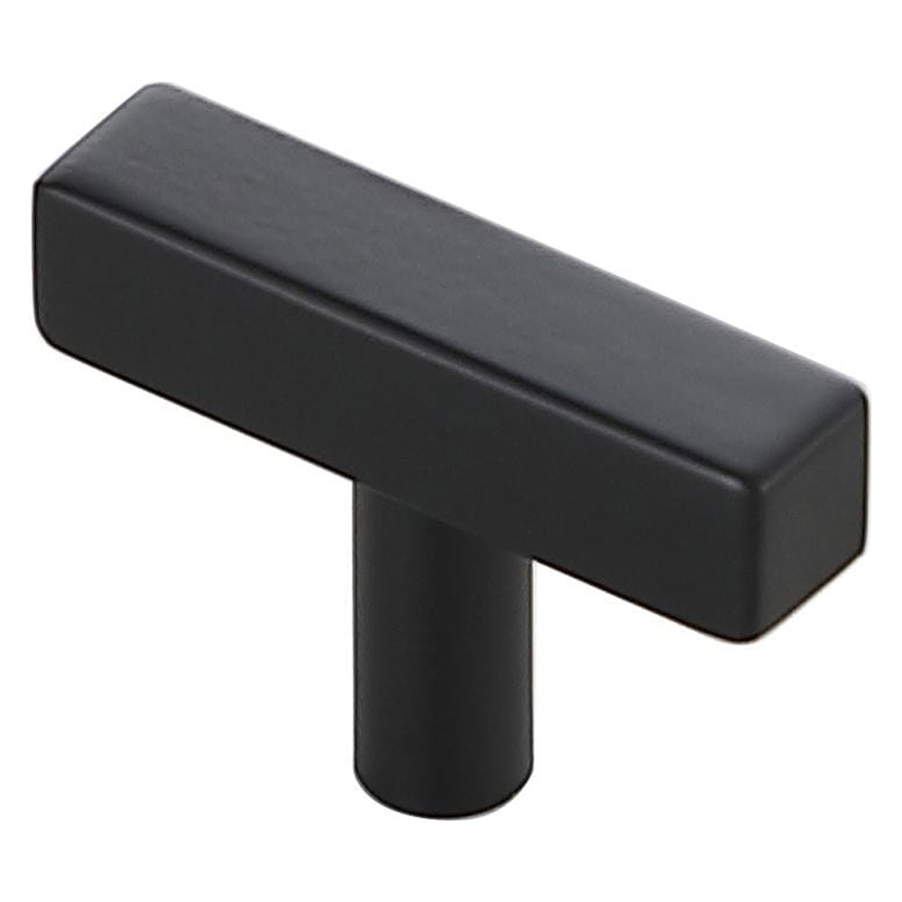 Elegant Quinn 1 Drawer Pull, Set of 10 - Matte Black (PL402-1-MB-10PK)