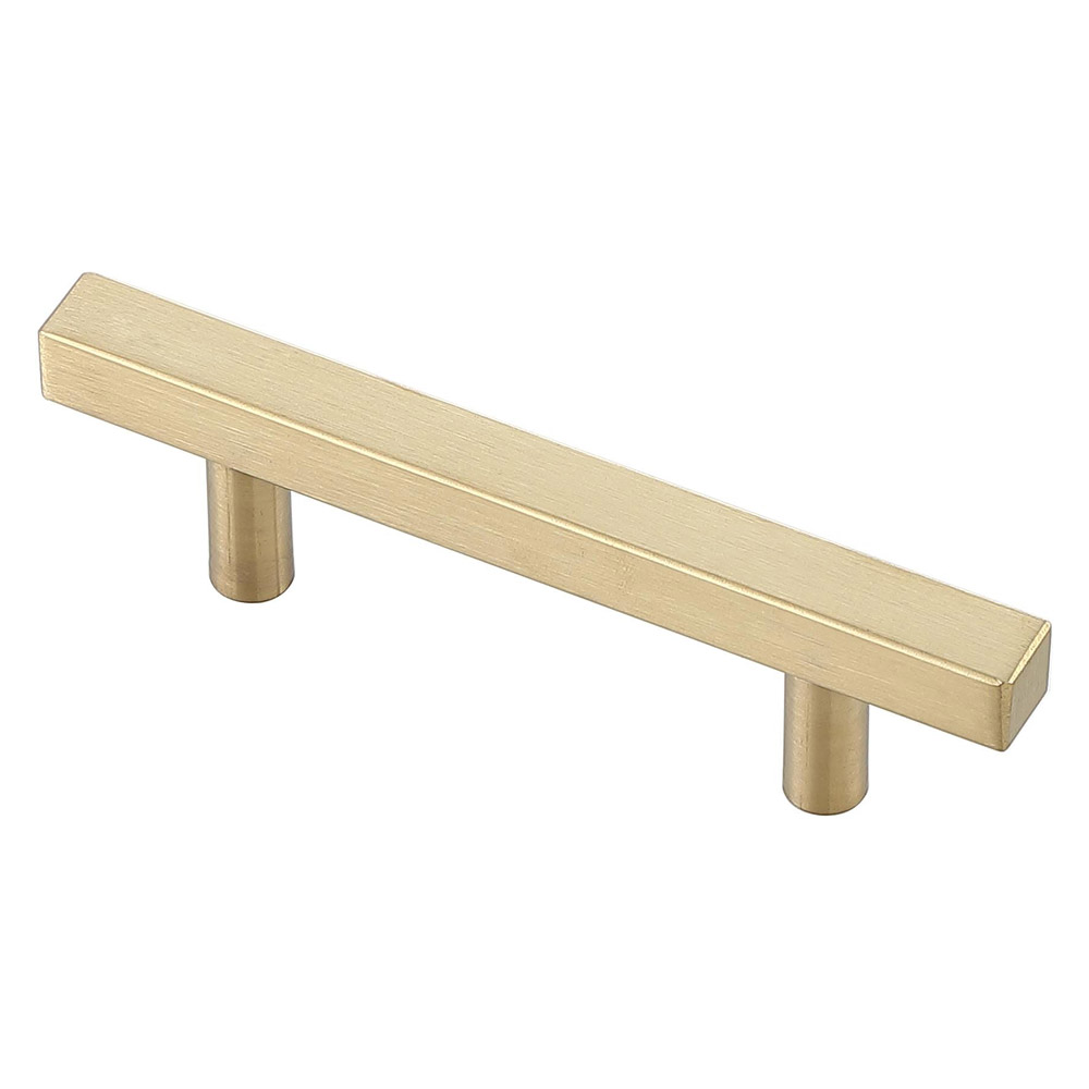 Elegant Quinn 3 Drawer Pull, Set of 10 - Brass, L 5" (PL402-3-BR-10PK)