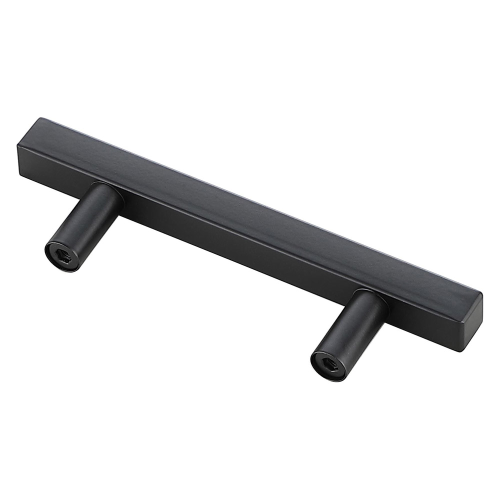 Elegant Quinn 3 Drawer Pull, Set of 10 - Matte Black, L 5" (PL402-3-MB-10PK)