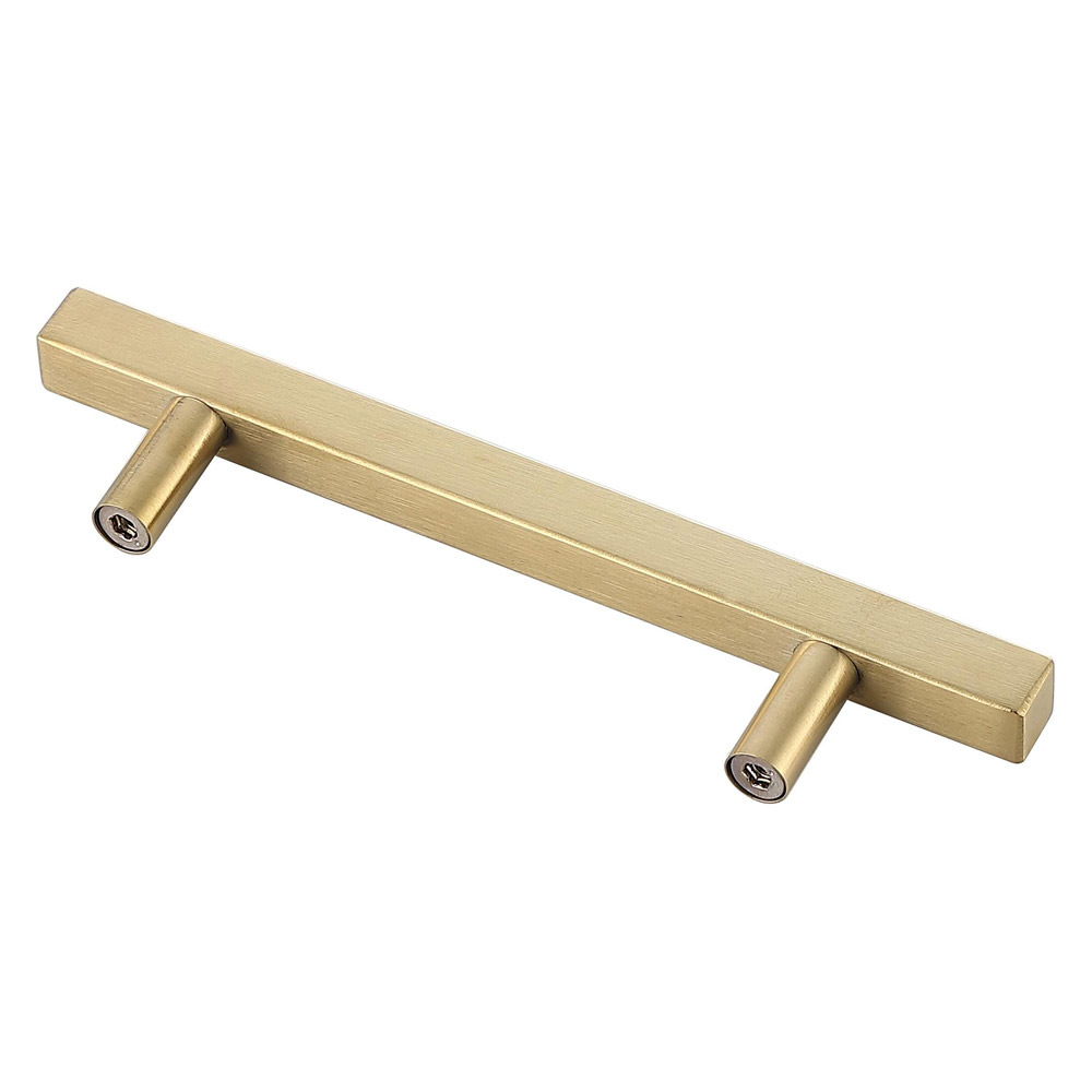 Elegant Quinn 3 Drawer Pull, Set of 10 - Brass, L 6.4" (PL402-4-BR-10PK)