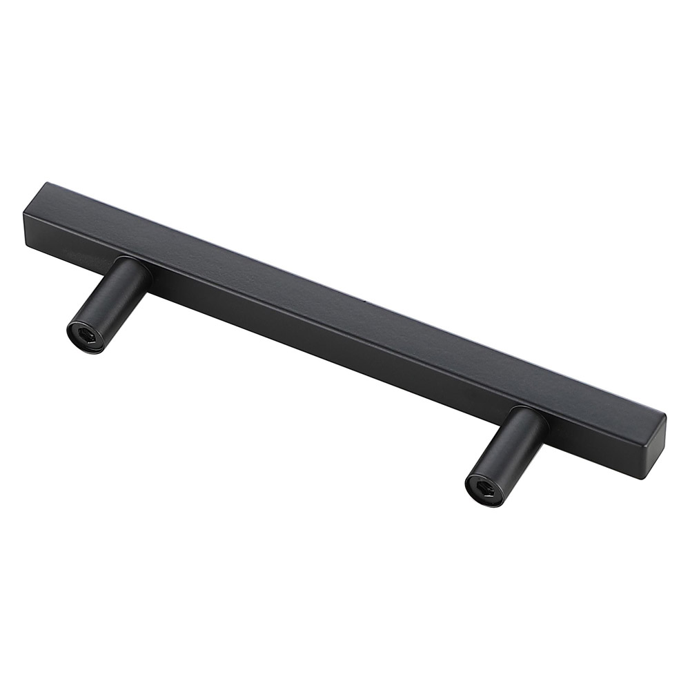 Elegant Quinn 3 Drawer Pull, Set of 10 - Matte Black, L 6.4" (PL402-4-MB-10PK)