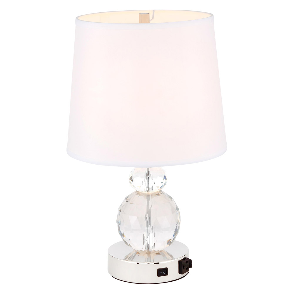 Elegant Maribelle 1 Light Table Lamp - Polished Nickel (TL3031PN)