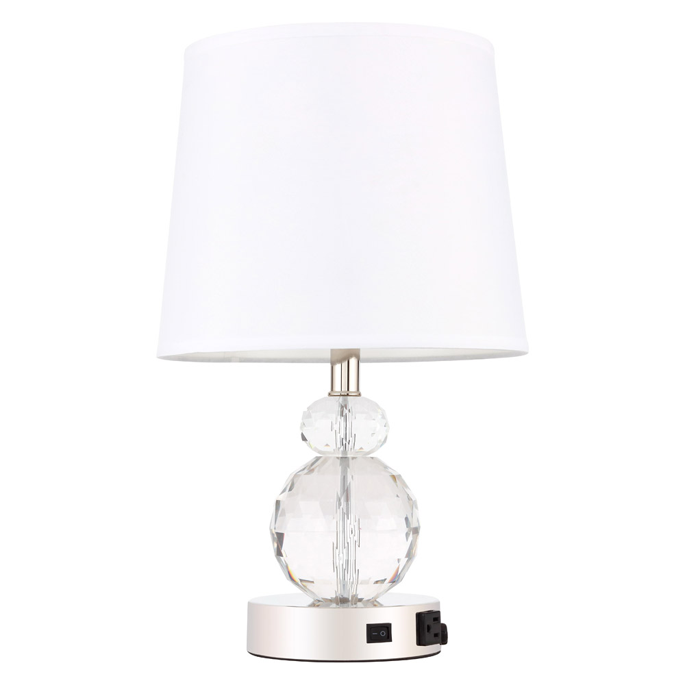 Elegant Maribelle 1 Light Table Lamp - Polished Nickel (TL3031PN)